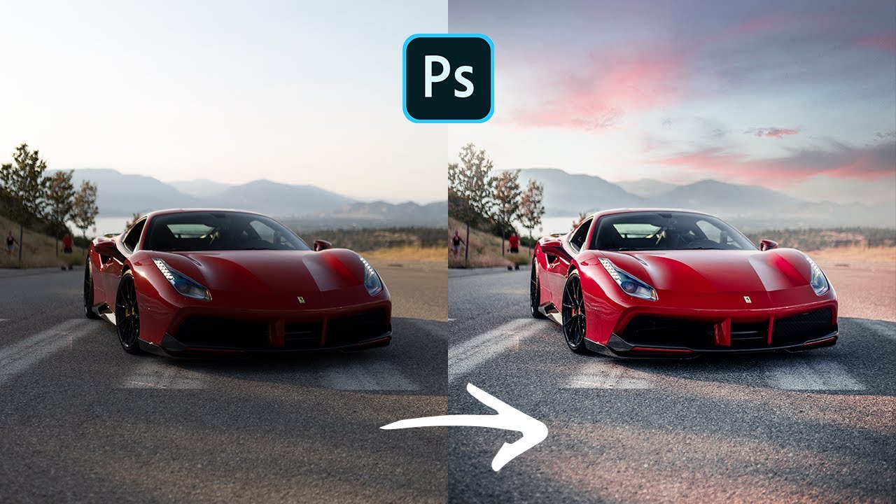 Car Photo Editing in Photoshop